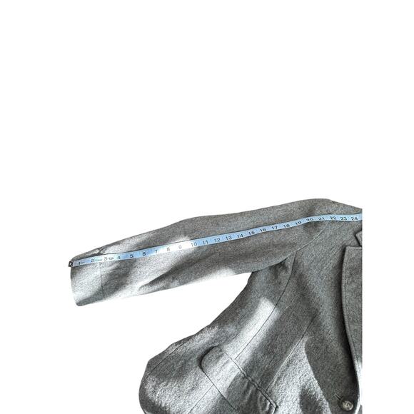 Pendleton Gray Preppy Academia Business Career Office Work Wool Blazer Size 14 - Picture 15 of 16